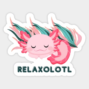 Relaxolotl Cute Sleeping Baby Axolotl Sticker